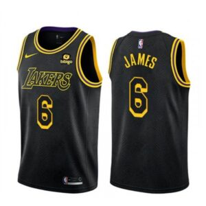 686411edb9bfc_1 Youth Los Angeles Lakers #6 LeBron James Black Stitched Basketball Jersey