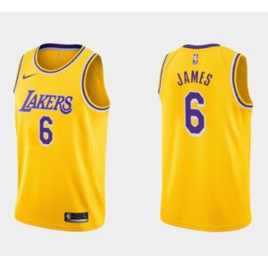 686411f7e307f_1 Youth Los Angeles Lakers #6 LeBron James Yellow Stitched Basketball Jersey