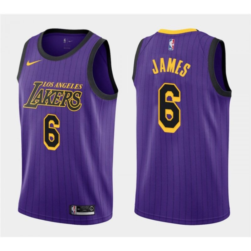 6864120e9cfce_1 Men's Los Angeles Lakers #6 LeBron James Purple Stitched NBA Jersey