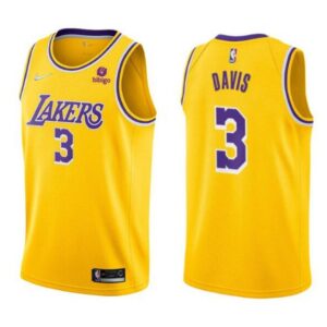68641211f3cd3_1 Men's Los Angeles Lakers #3 Anthony Davis 75th Anniversary Yellow Stitched Basketball Jersey
