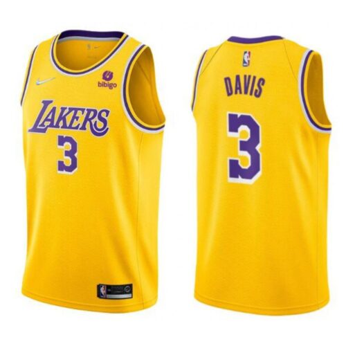 68641211f3cd3_1 Men's Los Angeles Lakers #3 Anthony Davis 75th Anniversary Yellow Stitched Basketball Jersey