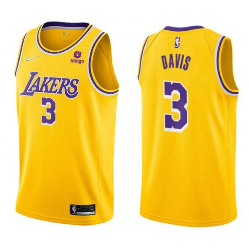 68641211f3cd3_1 Men's Los Angeles Lakers #3 Anthony Davis 75th Anniversary Yellow Stitched Basketball Jersey
