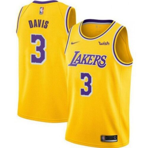 6864121bc811d_1 Men's Los Angeles Lakers #3 Anthony Davis Yellow Stitched NBA Jersey