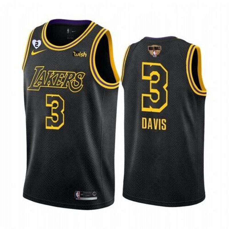 6864121f16e30_1 Men's Los Angeles Lakers #3 Anthony Davis 2020 Black Finals Bound With GiGi Patch Stitched Jersey