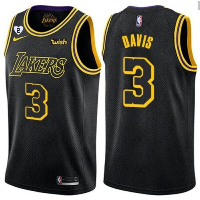 6864122f7e063_1 Men's Los Angeles Lakers #3 Anthony Davis With Gigi Patch Black Stitched Jersey