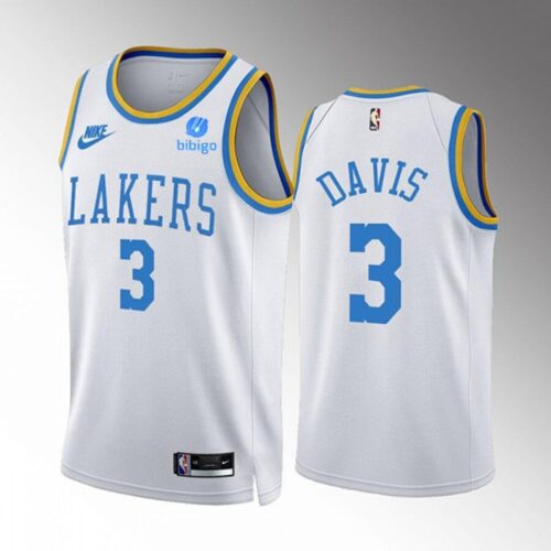 68641239a754c_1 Men's Los Angeles Lakers #3 Anthony Davis 2022/23 White Classic Edition Stitched Basketball Jersey