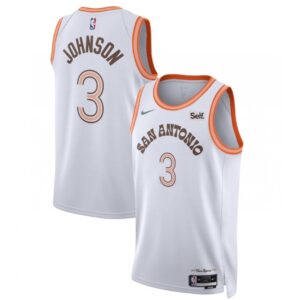 6864127281d97_1 Men's San Antonio Spurs #3 Keldon Johnson White 20233/24 City Edition Stitched Basketball Jersey