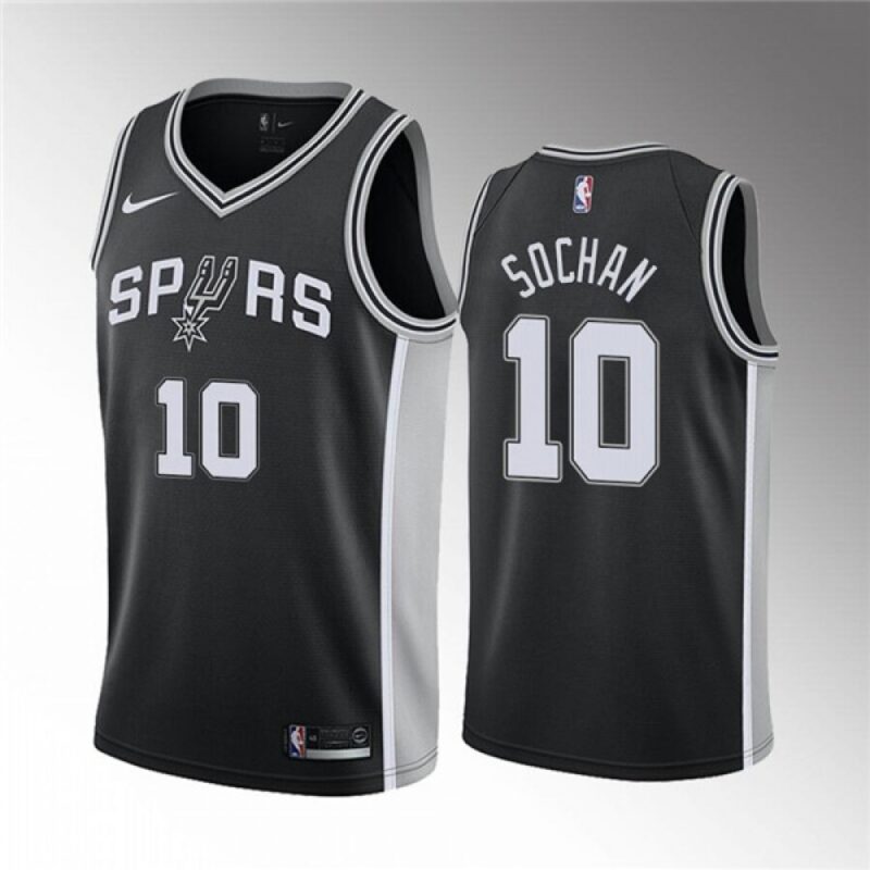 68641275d0610_1 Men's San Antonio Spurs #10 Jeremy Sochan Black Icon Edition Stitched Jersey