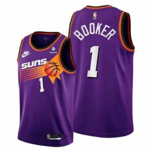 68641289b1635_1 Youth Phoenix Suns #1 Devin Booker #1 Devin Booker Purple Stitched Basketball Jersey