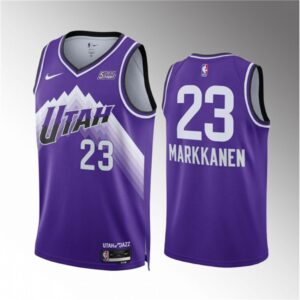 686412a352f9d_1 Men's Utah Jazz #23 Lauri Elias Markkanen Purple 2023/24 City Edition Stitched Basketball Jersey