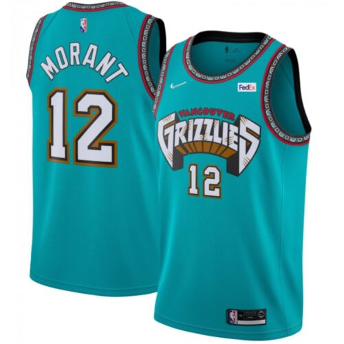 686412b014a3d_1 Men's Memphis Grizzlies #12 Ja Morant 75th Anniversary 2021 Teal Swingman Stitched Jersey