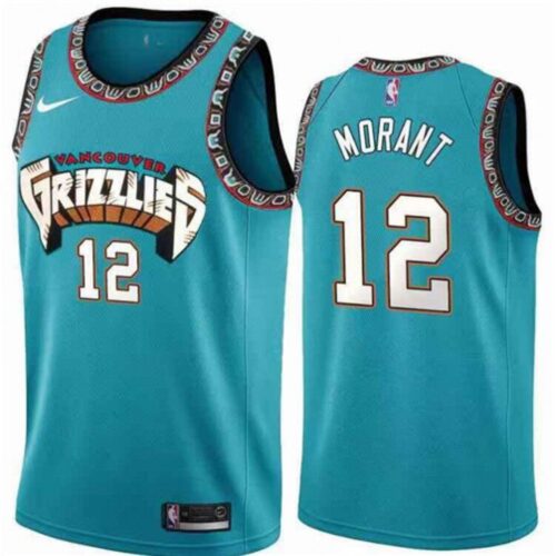 686412b7117fd_1 Men's Memphis Grizzlies #12 Ja Morant Blue Stitched Jersey