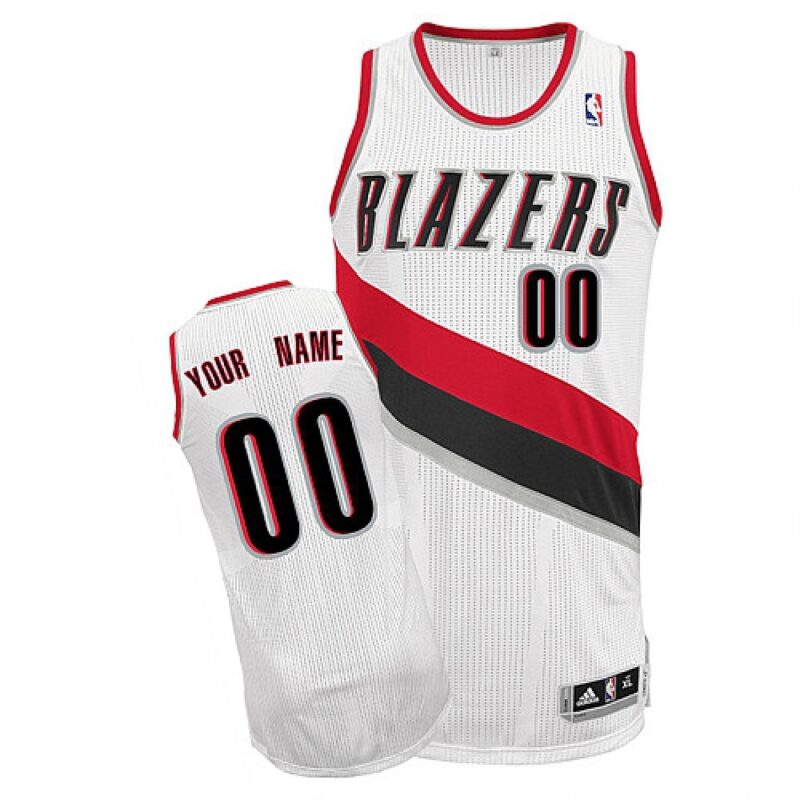 686412e4ebea5_1 Trail Blazers Personalized Authentic White NBA Jersey