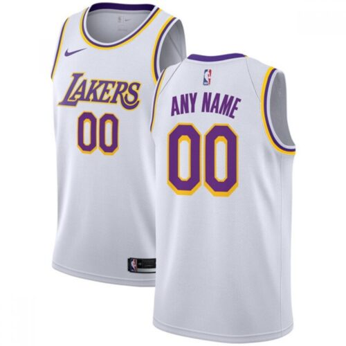 6864134aaf99d_1 Men's Los Angeles Lakers White Customized Stitched NBA Jersey