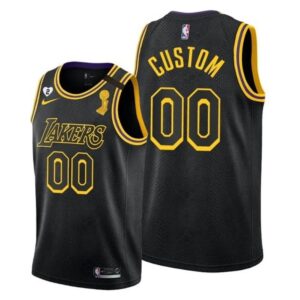 68641355689e5_1 Men's Los Angeles Lakers 2020 Customized Black NBA Finals Champions With Gigi Patch Stitched Jersey