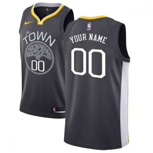 6864135ac1558_1 Men's Golden State Warriors Black Customized Stitched NBA Jersey