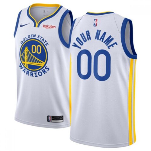 686413603fee3_1 Men's Golden State Warriors White Customized Stitched NBA Jersey