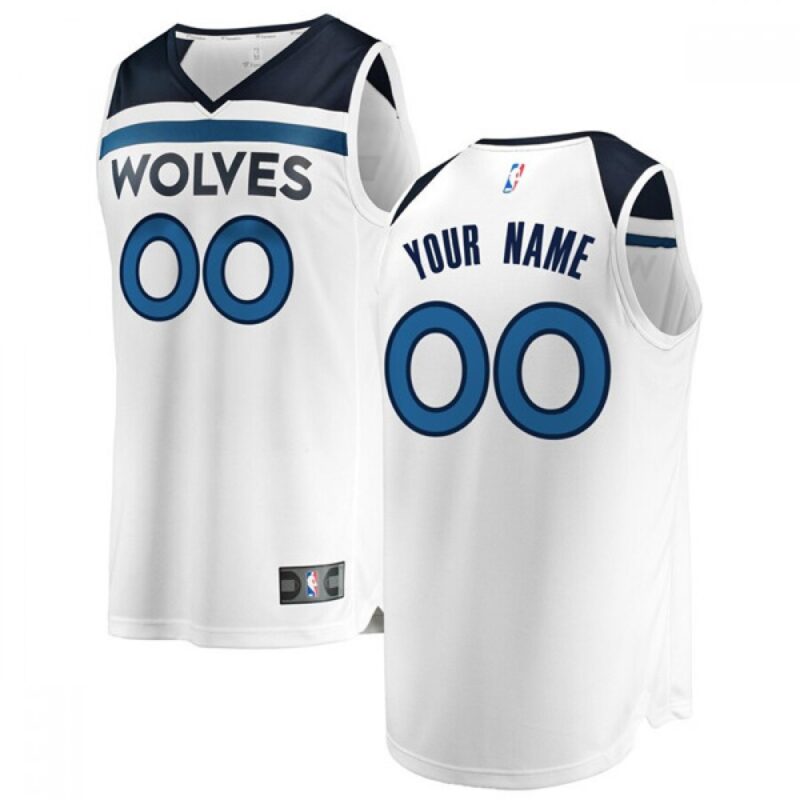 686413a7b873d_1 Men's Minnesota Timberwolves White Customized Stitched NBA Jersey