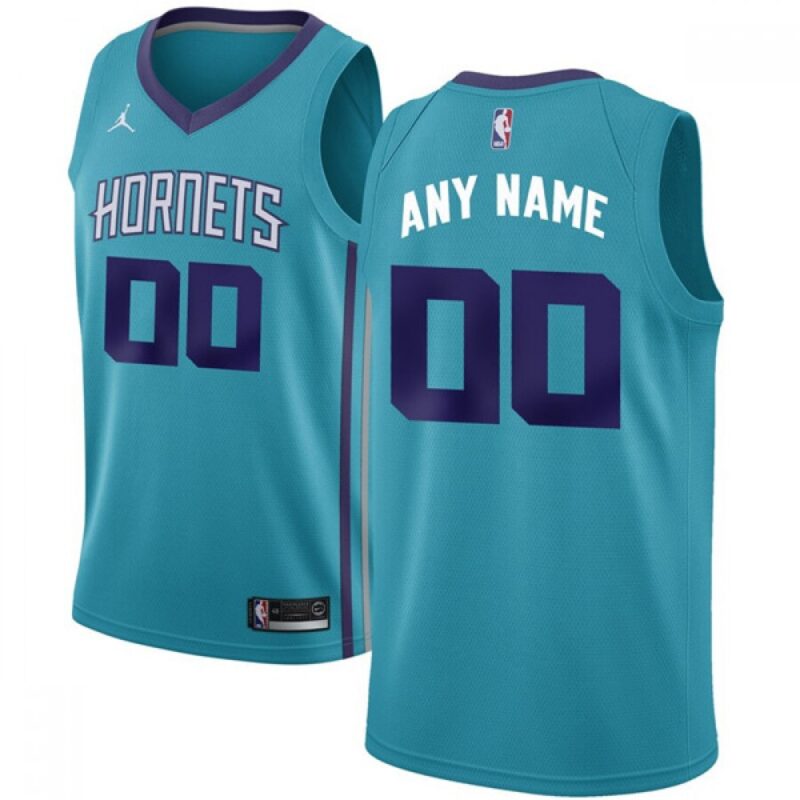 686413b032f82_1 Men's Charlotte Hornets Light Blue Customized Stitched NBA Jersey