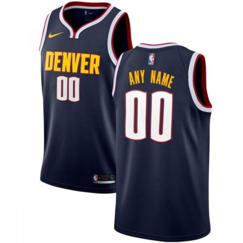 686413bbb2edf_1 Men's Denver Nuggets Navy Customized Stitched NBA Jersey