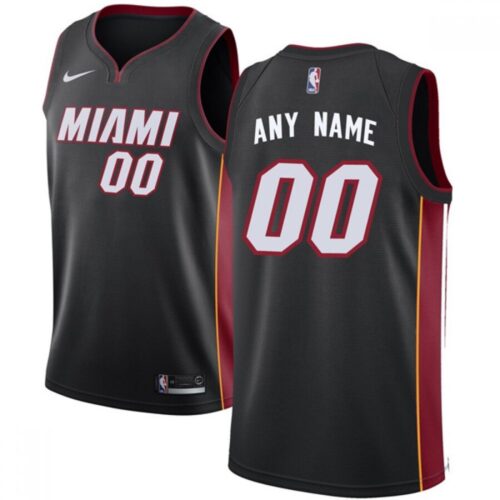686413f48dc8e_1 Men's Miami Heat Black Customized Stitched NBA Jersey