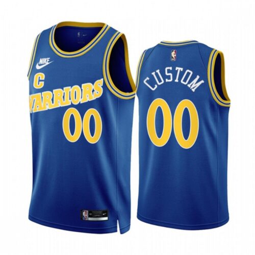 686414158200d_1 Men's Golden State Warriors Customized 2022/23 Royal Classic Edition Stitched Basketball Jersey