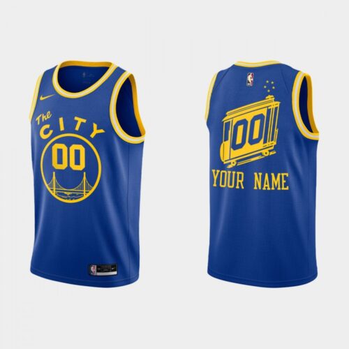 68641418e18d0_1 Men's Golden State Warriors Blue Customized 2020-21 Hardwood Classics Stitched NBA Jersey