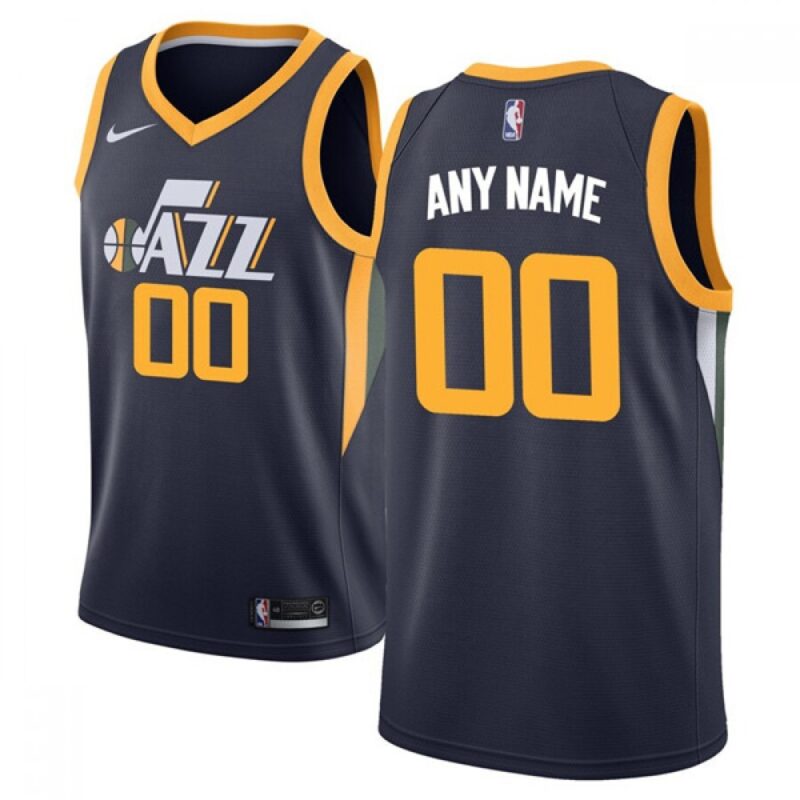 68641580b4dc5_1 Men's Utah Jazz Black Customized Stitched NBA Jersey