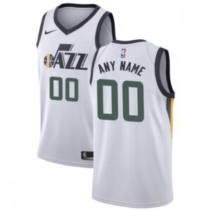 6864158387ff9_1 Men's Utah Jazz White Customized Stitched NBA Jersey