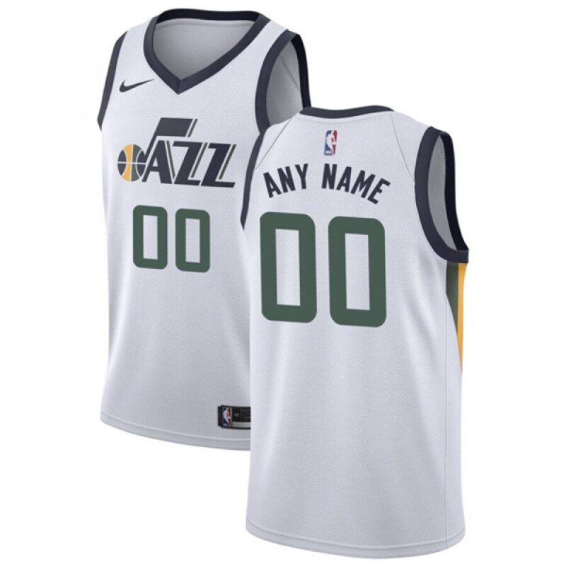6864158387ff9_1 Men's Utah Jazz White Customized Stitched NBA Jersey