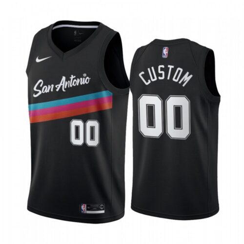 686415ce822c8_1 Men's San Antonio Spurs 2020 Black City Edition Customized Stitched NBA Jersey
