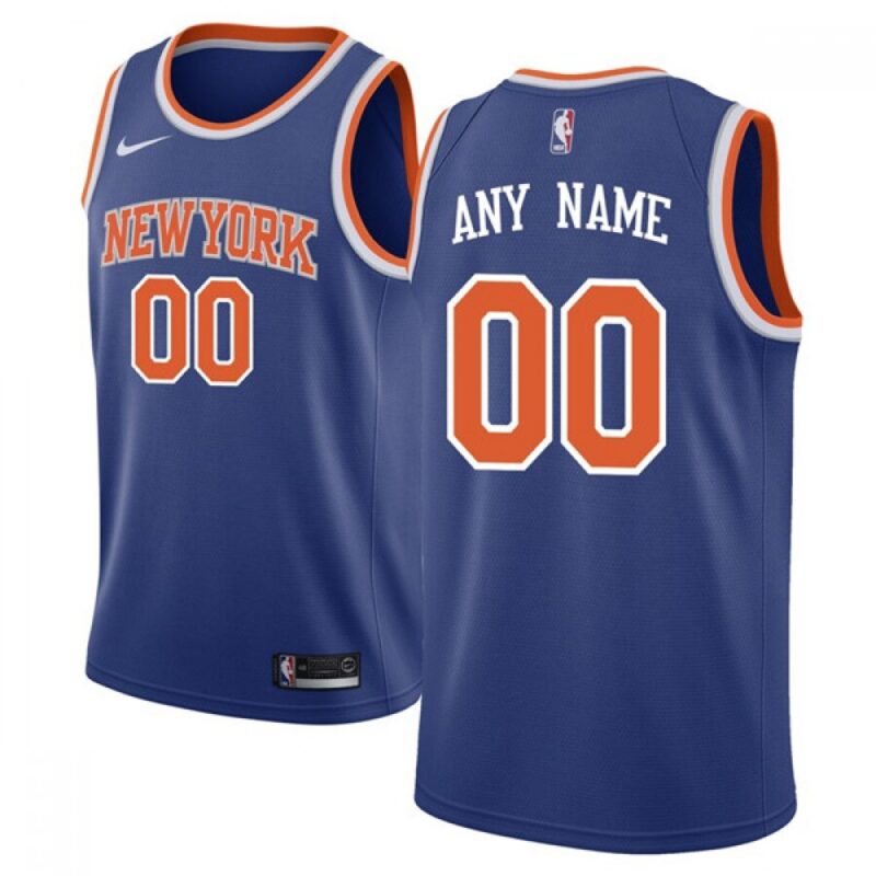 686415e440850_1 Men's New York Knicks Blue Customized Stitched NBA Jersey