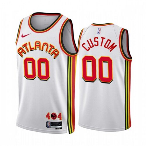 6864161309ac8_1 Men's Atlanta Hawks Customized 2022/23 White Association Edition Stitched Jersey