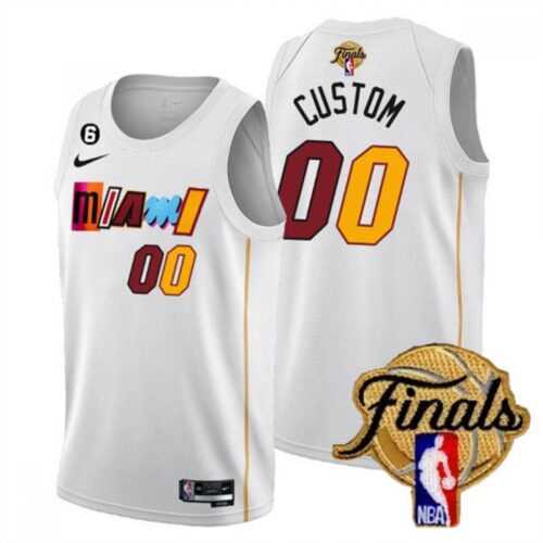 68641620c5753_1 Men's Miami Heat Customized White 2023 Finals City Edition With NO.6 Patch Stitched Basketball Jersey