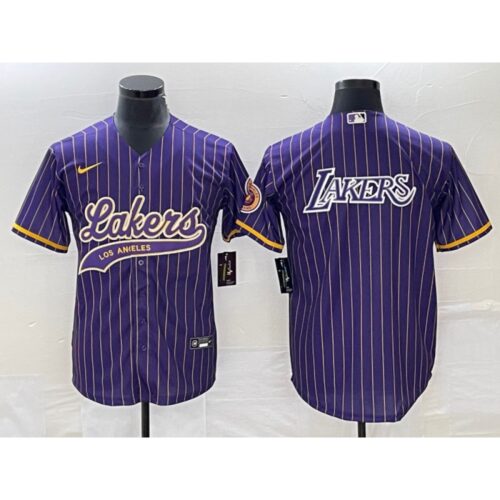 68641691e2db7_1 Men's Los Angeles Lakers Team Big Logo Purple Cool Base With Patch Stitched Baseball Jersey