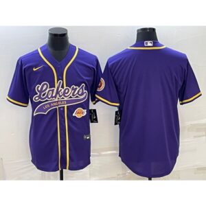 686416a445f93_1 Men's Los Angeles Lakers Blank Purple With Patch Cool Base Stitched Baseball Jersey