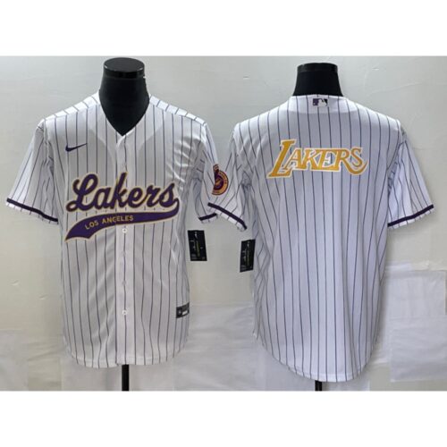 686416b17ba82_1 Men's Los Angeles Lakers White Team Big Logo Cool Base With Patch Stitched Baseball Jersey