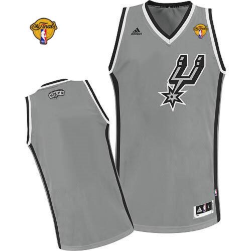 6864176106156_1 Revolution 30 Spurs Blank Grey Finals Patch Stitched NBA Jersey