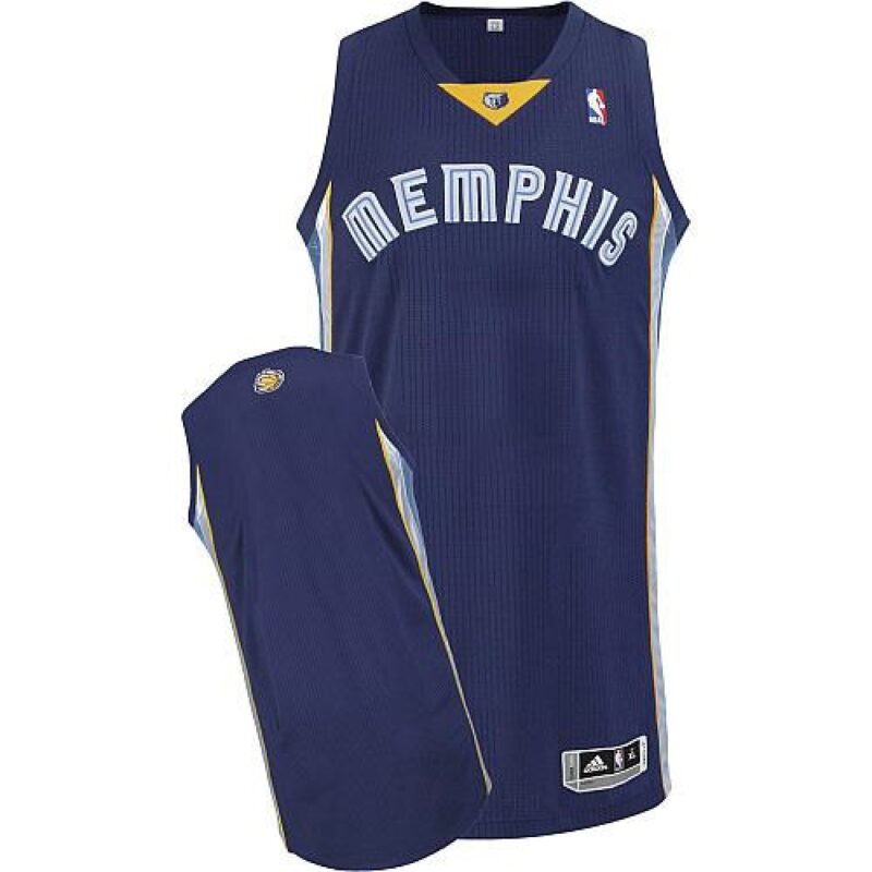 68641775b0c0a_1 Revolution 30 Grizzlies Blank Dark Blue Stitched NBA Jersey