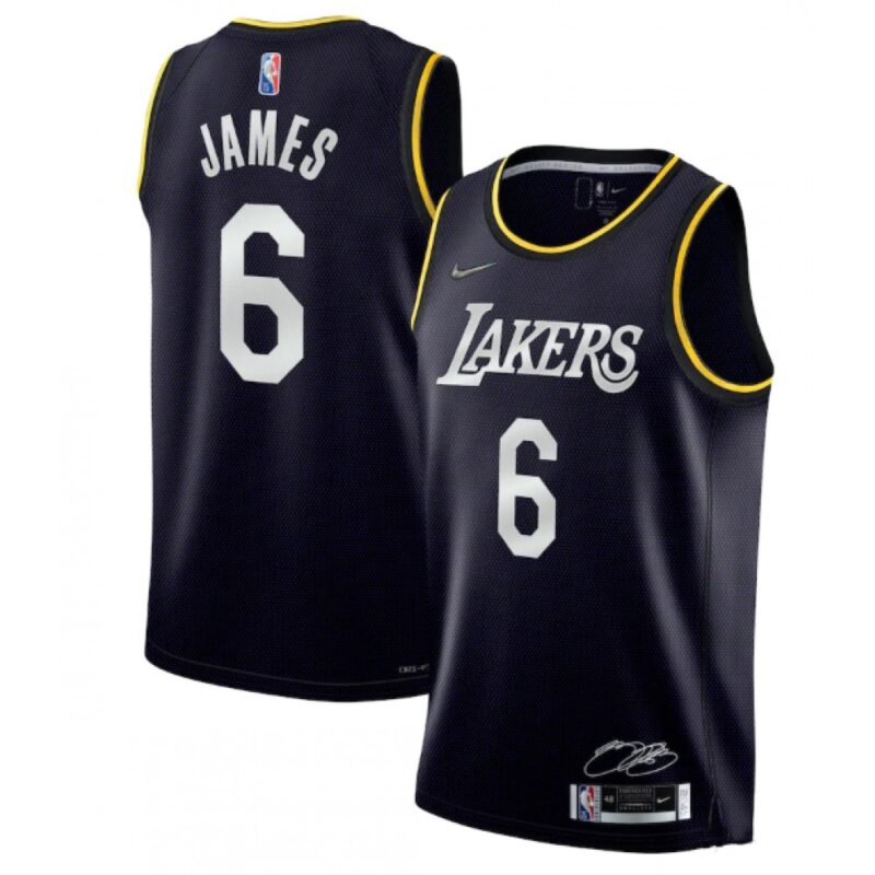 6864179a85437_1 Men's Los Angeles Lakers 2022 Black 75th Anniversary Select Series MVP Swingman Jersey