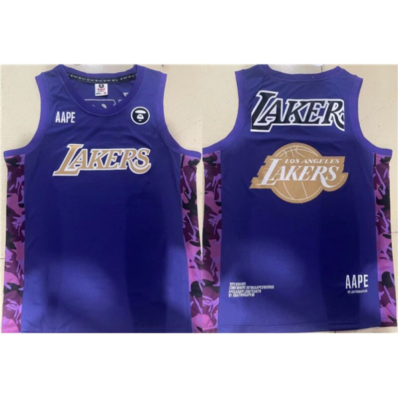 6864179d2101c_1 Men's Los Angeles Lakers 2022 Purple Big Team Logo Swingman Jersey