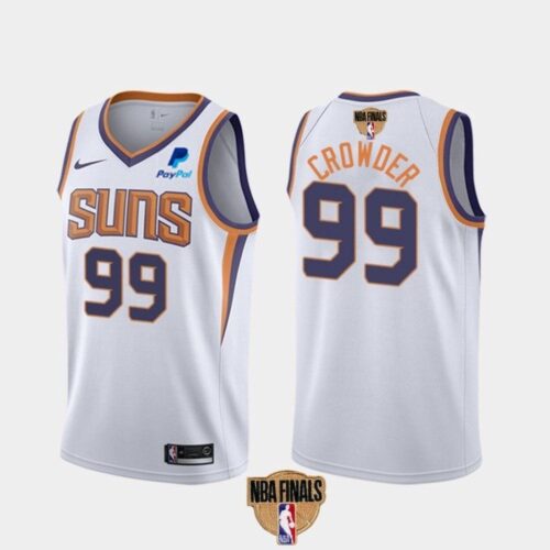 686419a322fc9_1 Men's Phoenix Suns #99 Jae Crowder 2021 White NBA Finals Association Edition Stitched Jersey