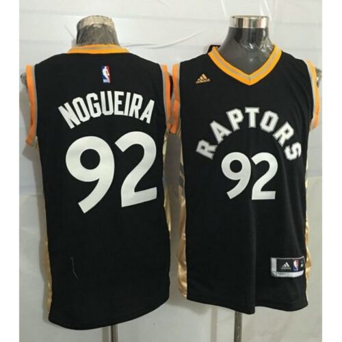 686419c456ac7_1 Raptors #92 Lucas Nogueira Black/Gold Stitched NBA Jersey