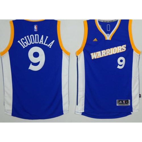 686419f04866e_1 Warriors #9 Andre Iguodala Royal Stretch Crossover Stitched NBA Jersey