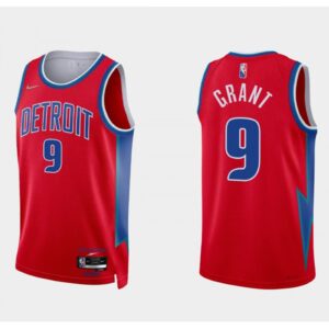 68641a2dc0fb4_1 Men's Detroit Pistons #9 Jerami Grant 75th Anniversary Red Stitched Jersey