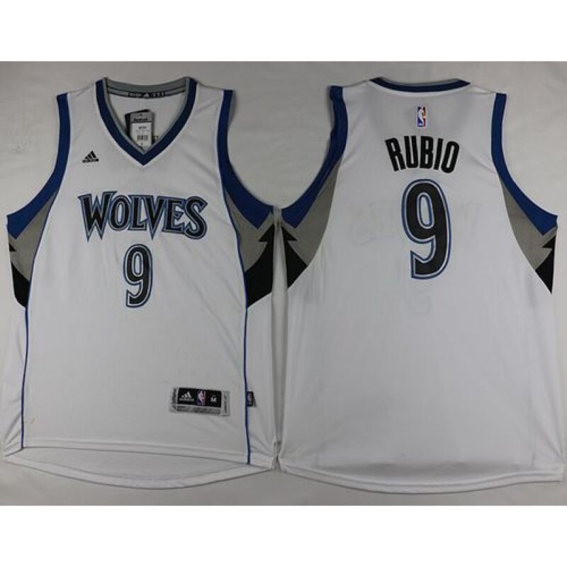 68641a37cb357_1 Timberwolves #9 Ricky Rubio Revolution 30 White Stitched NBA Jersey