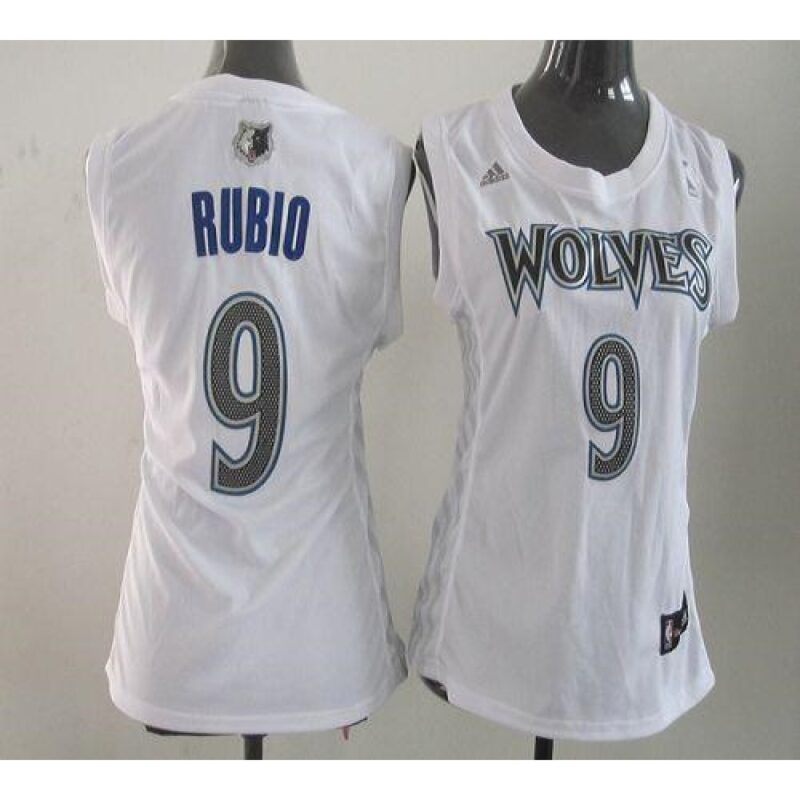68641a405cf78_1 Timberwolves #9 Ricky Rubio White Women Fashion Stitched NBA Jersey