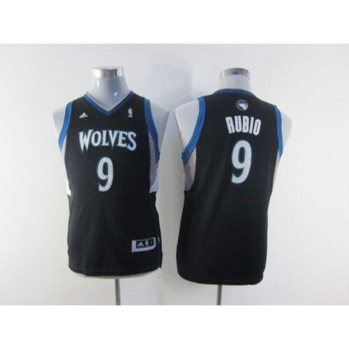 68641a434c748_1 Timberwolves #9 Ricky Rubio Black Stitched Youth NBA Jersey