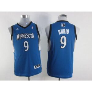 68641a45d9679_1 Timberwolves #9 Ricky Rubio Blue Stitched Youth NBA Jersey