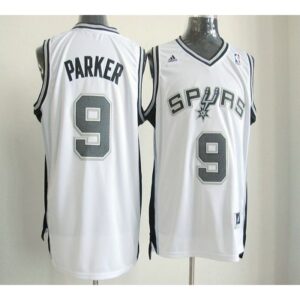68641a6035841_1 New Revolution 30 Spurs #9 Tony Parker White Stitched NBA Jersey